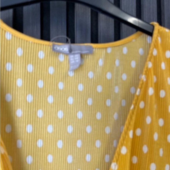 ASOS Yellow Long Sleeve Polka Dot Dress - Picture 4 of 4